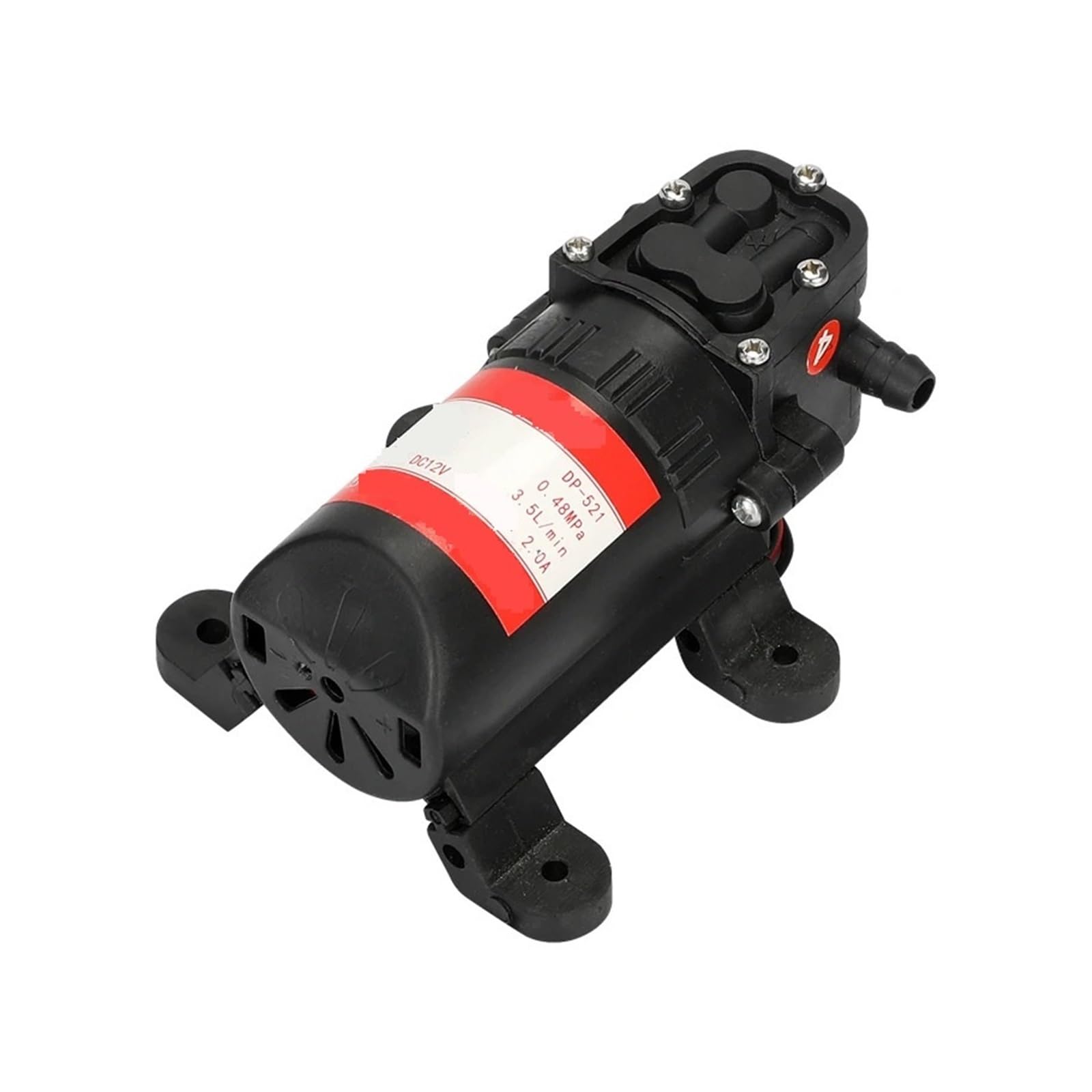 DP-521 12V 70PSI 3.5L/min Diafragma Rociador De Agua Micro Bomba Eléctrica Duradera Agrícola 12 V Alta Presión Coche Lavado Caudal Presión Satisfacen Necesidades(12V+Battery Adapter)