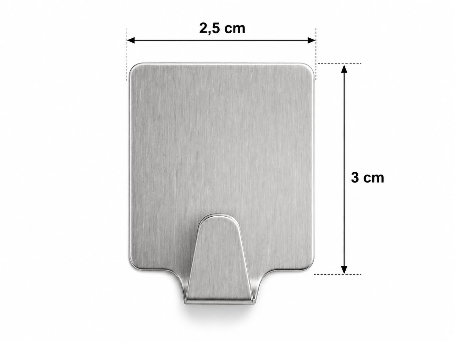 Ganci Adesivi Acciaio Inox Muro, Set 15 Pezzi, Tenuta Forte fino a 3 kg, Senza Forare Senza Trapano, Antiruggine, per Bagno Cucina Ingresso, Made in Italy