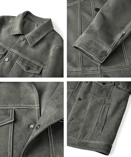 Mens Sport Coat Suede Jacket for Men Men's Casual Blazer Slim Fit Business Sports Coat Western Blazers for Men4