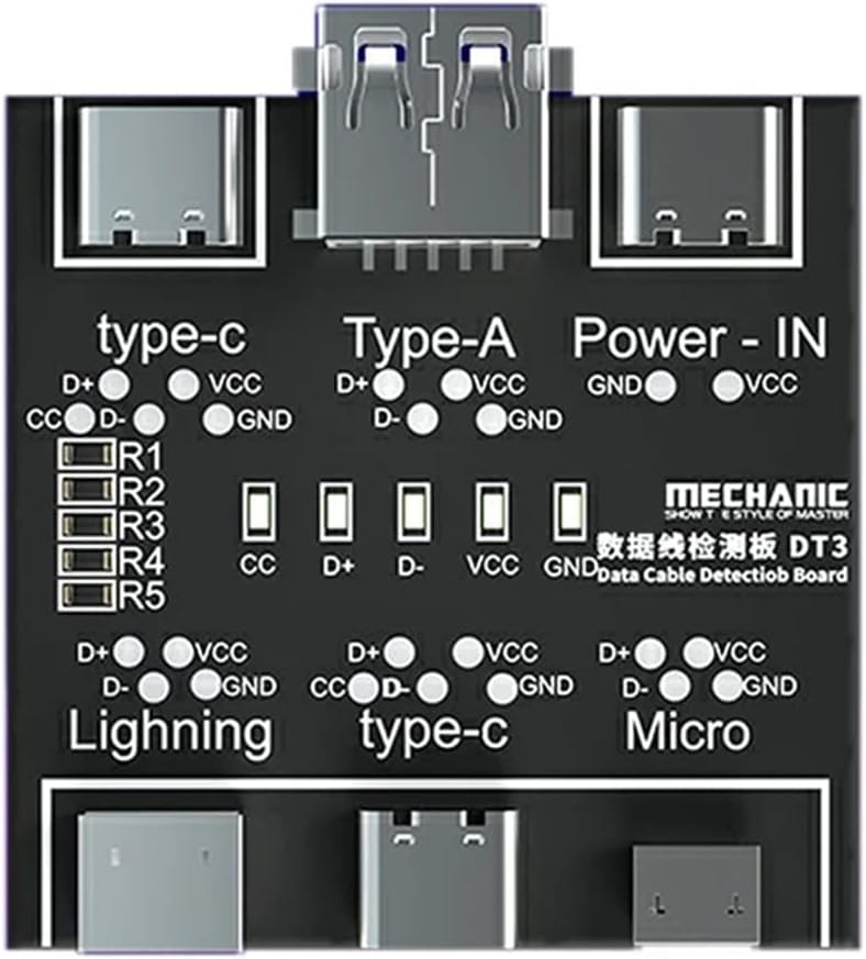DT3 Data Cable Detection Board USB Cable Tester for iOS Type-C Short Circuit On-Off Switching Test Board Repair