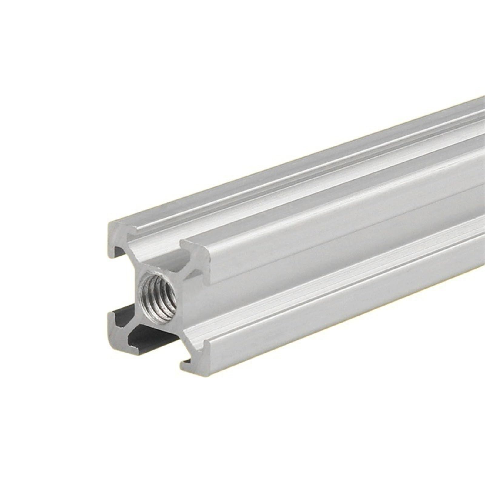 Profilé d'extrusion d'aluminium, profilé 1515, norme européenne en aluminium M4x25 mm, taraudage double face, rail de tube carré 15 x for support d'affichage, extrudé(250mm 9.84" long)