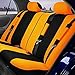 FH Group Car Seat Covers Full Set Orange Cloth - Universal Fit, Automotive Seat Covers, Low Back Front Seat Covers, Airbag Compatible, Split Bench Rear Seat, Car Seat Cover for SUV, Sedan, Van