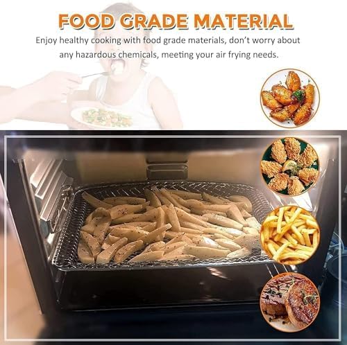 GCQ 2 PCS Air Fryer Drip Tray for 6QT 10QT PowerXL Vortex Air Fryer Pro Oven, Air Fryer Replacement Parts Accessories for PowerXL Air Fryers, Non-Stick Drip Pan,Dishwasher Safe