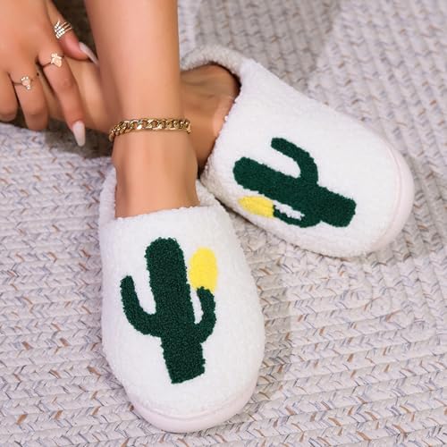 Christmas Slippers Reindeer Slippers for Women and Men Holiday Halloween Slippers Indoor Bedroom Fluffy Warm Fleece Slippers Winter Soft Cozy Home Non-Slip Soft Plush Slip-on Wool Lined House Shoes - Image 4