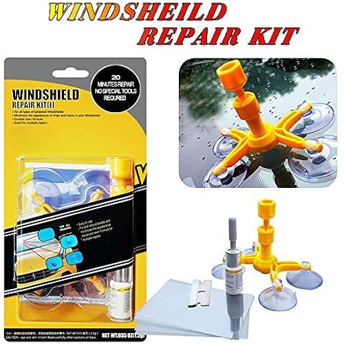 Car Windshield Repair Kit - Windshield Chip Repair Kit with Windshield Repair Resin for Fix Auto Glass Windshield Crack Chip Scratch
