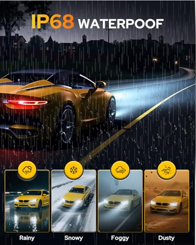 Image of Termitor 9006 HB4 Fog Light Bulb, 𝟗𝟎,𝟎𝟎𝟎𝐋𝐌 Ultra Bright, 6500K Cool White, High-Focus LED, Safe Night Driving, Low Noise, Advanced Cooling, 90000Hrs Lifespan, Plug & Play, Error-Free, Pack of 2