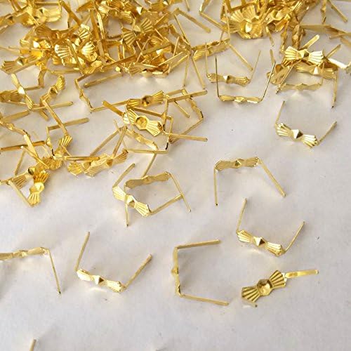 Zhongpai ZP02 Chandelier Connectors Clips Pins For Fastening Crystals Parts, Chandelier Replacements 300pcs (Gold)