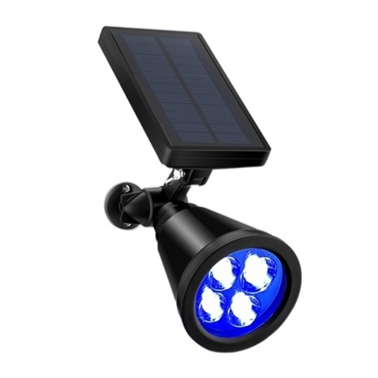 Luci Solari Outdoor Patio Giardino Paesaggio Decorazione LED Faretti Solari Luci da Prato RGB Luci da Parete Super Luminoso(Blue Light)