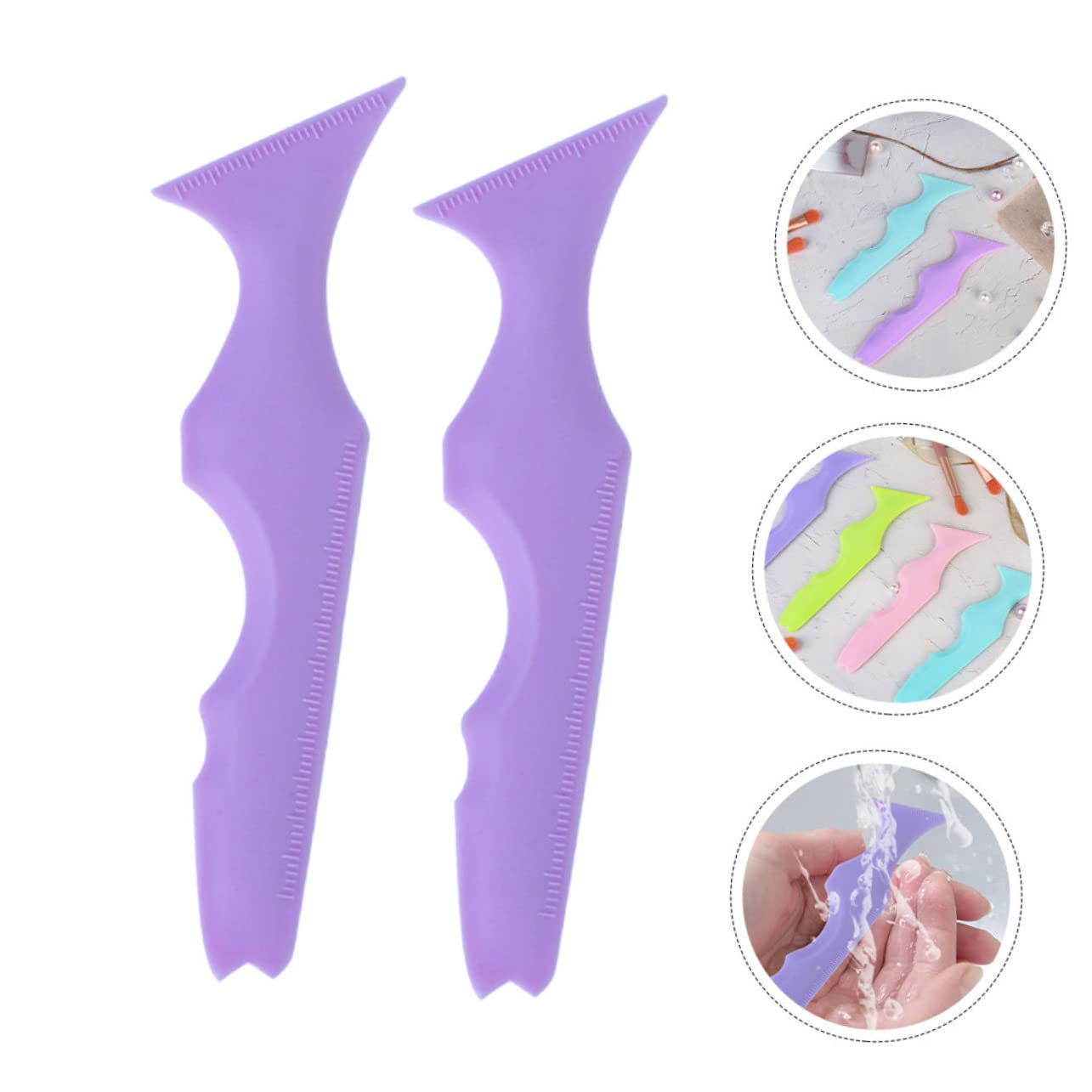 Healeved 10pièces Pochoirs à Eyeliner Silicone Outils Réutilisables Pour Maquillage Yeux à Dessiner Un Eyeliner Parfait Pour Débutants Et