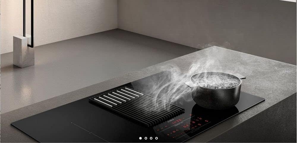 Elica; Piano cottura con cappa aspirante NIKOLATESLA LIBRA BL/A/83; Color: vetro nero [Classe di efficienza energetica A]