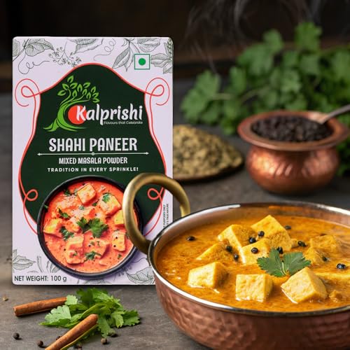 Image of Kalprishi Shahi Paneer Masala Powder 100g | Paneer Butter Masala & Curry Gravy Masala | Authentic Indian Spice Mix for Restaurant Style Paneer | Pure Natural Blend, No Preservatives