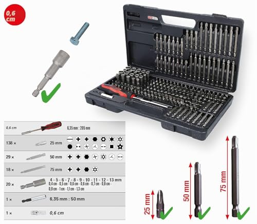 Jeu d'embouts 1/4" KS TOOLS 208 pièces 911.2008 coffret vissage complet - 3