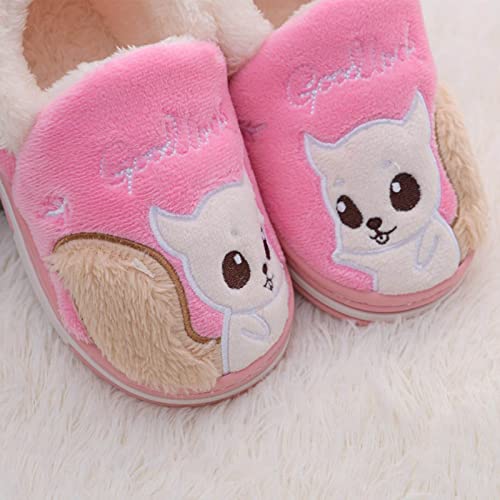 Girls House Slippers Size 8 Childrens Girl Cotton Slippers Cute Squirrel Cartoon Girls Size 9 Summer Sandals4