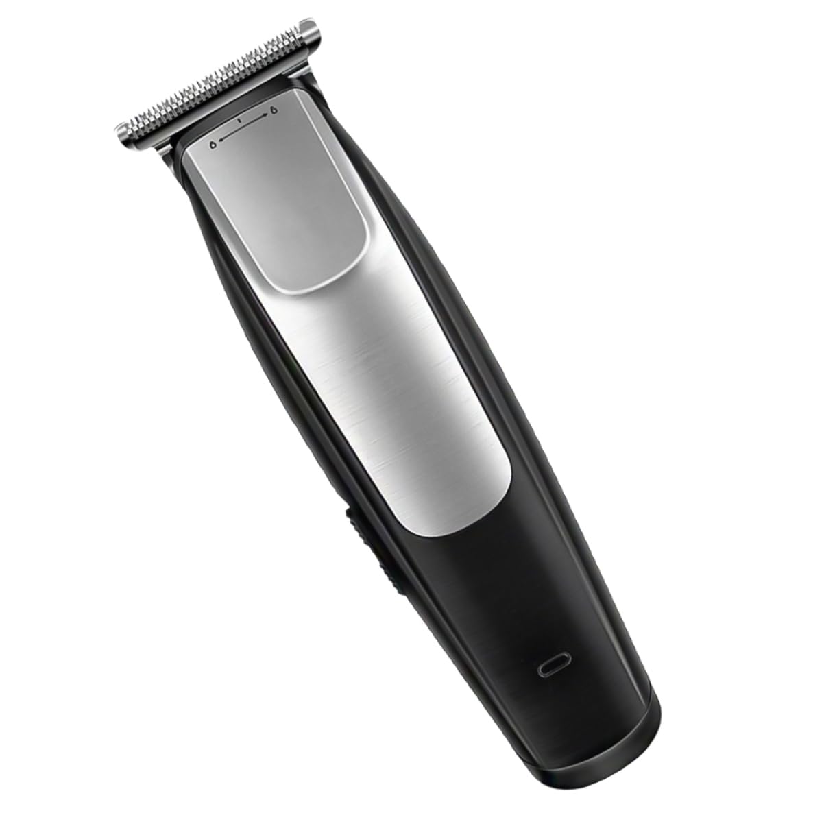 Elektrischer Haartrimmer mit Mehreren Aufsteckkämmen USB Wiederaufladbar aus Kunststoff Silberfarben für Präzises Haarschneiden Zuhause