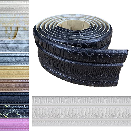 Base de espuma negra autoadhesiva con efecto relieve 3D y borde de vinilo impermeable 2