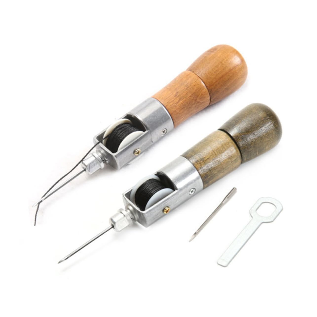 Lurrose 3pezzi Macchina Da Cucire Manuale Per Pelle Strumento Di Cucitura Artigianale Per Riparazioni Di Borse Scarpe e Tende Attrezzo Fai Da Te Per Cucire Pelle e Include Ago Per Cucitura