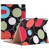 Apple iPad Pro 10.5 Case - ProCase Stand Folio Case Cover for Apple iPad Pro 10.5 Inch 2017, with Multiple Viewing Angles, Document Card Pocket (Circles)