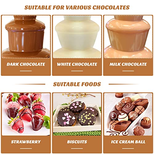 Hemoton 4 Tiers Chocolate Fountain Stainless Steel Chocolate Fondue Fountain, 2-Pound Capacity, Easy To Assemble, Perfect For Nacho Cheese, Bbq Sauce, Ranch, Liqueurs #TOP2