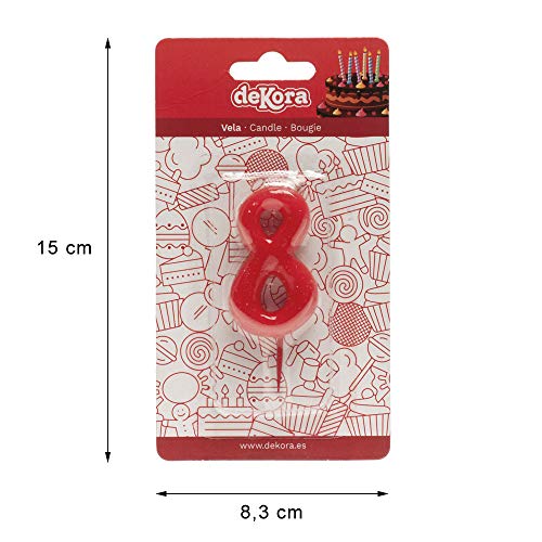 Dekora-345179 Compleanno Numero 8-Candela di