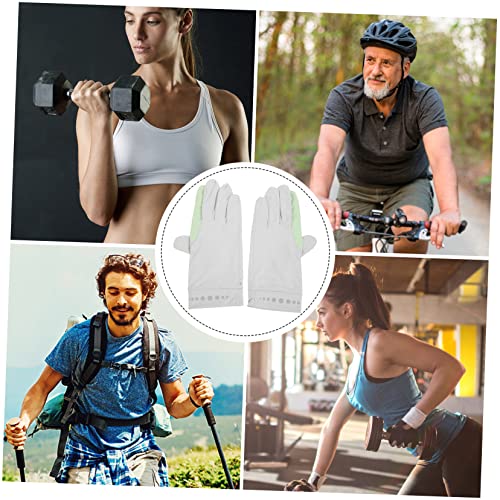 KICHOUSE 1 Par De Luvas De Proteção Solar Com Tela Sensível Ao Toque Luvas Elásticas Para Equitação
