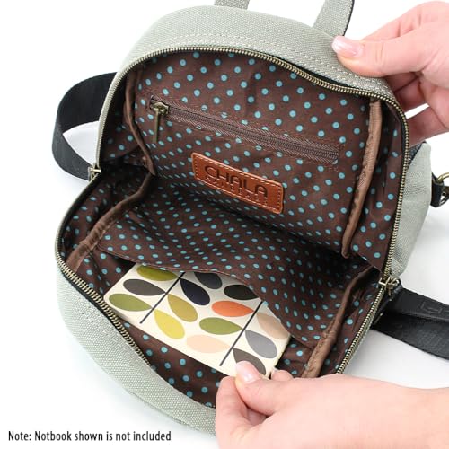 Image of CHALA Canvas Sling Bag Women RFID Protected Canvas Crossbody Backpack with Adjustable Strap