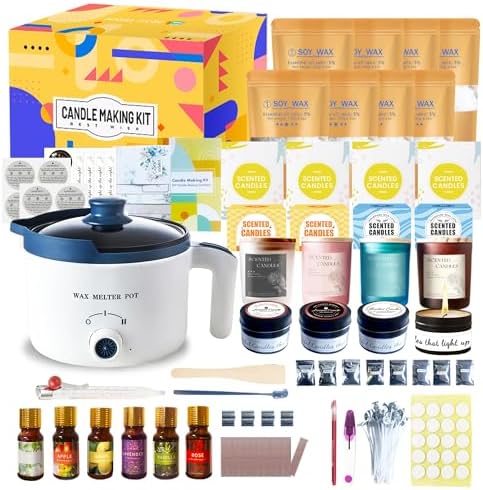 LINGQIAN Kit di produzione di candele per adulti, cera di soia per candela, candele fai da te per creare le tue candele