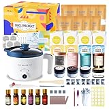 LINGQIAN Kit de fabricación de velas para adultos, cera de soja para hacer velas, juego de fabricación de velas DIY para hacer tus propias velas