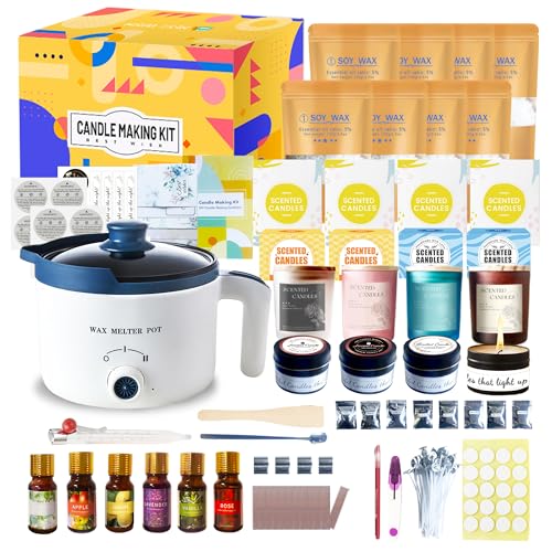 Lingqian Kit De Fabricación De Velas Para Adultos, Cera De Soja Para Hacer Velas, Juego De Fabricación De Velas Diy Para Hacer Tus Propias Velas