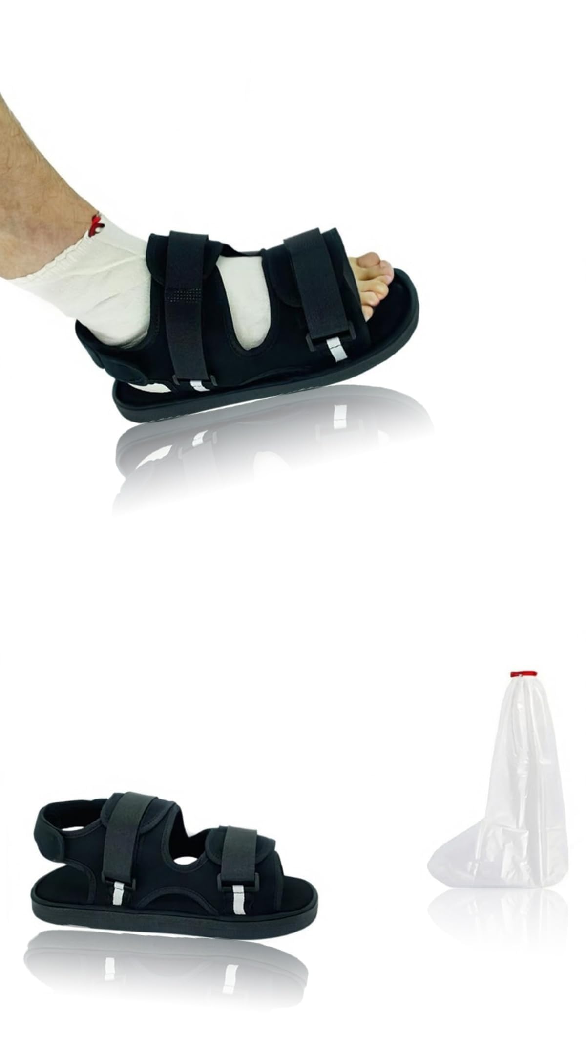 Sweet seven 1 PCS Recover with Ease: Cast Shoes for Post Op & Fracture Foot Support - Open Toe Medical Walking Boot for Surgery Recovery & Ankle Rehabilitation - Straps for Pain Relief & Comfort