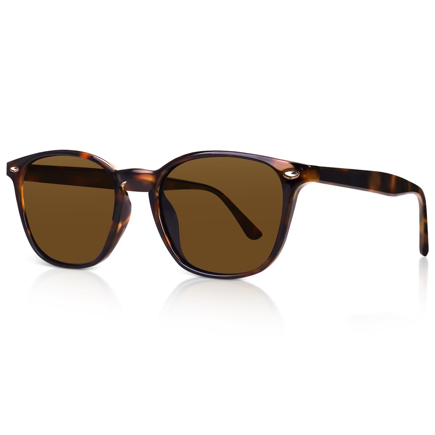 DrRelax Retro Sunglasses Womens Trendy Round Polarized Shades Sun Glasses