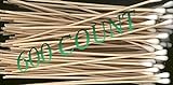 6“ Swabs Cotton Stick Cotton Tipped Applicator Single Tip with Wooden Handle (600 Count)