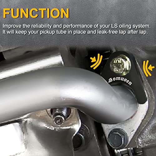 Somusen Oil Pump Pickup Tube Brace/Girdle Compatible With Ls Ls1 Ls2 Ls3 Engine 4.8 5.3 6.0L #TOP5