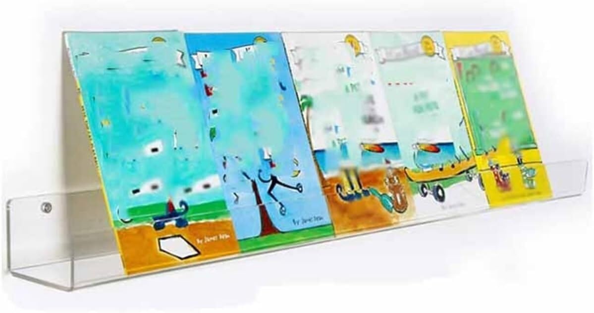 Estantes de Pared, Estantería Flotante de acrílico Transparente, Utilizada for exhibición de Libros y Registros, Sala de Estar, Dormitorio y Cocina (Color : Style1, Size : 50cm/19.7in)