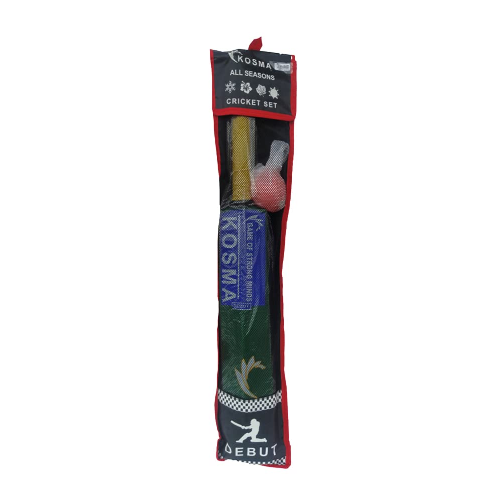 Kosma Bat Batte de Cricket Jeunesse Unisexe, Vert/Jaune, Junior