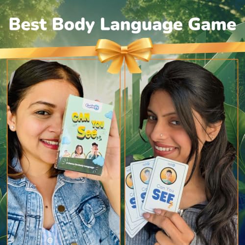 Image of Can You See? - Body Language & Communication Card Game | Fun Family & Friends Guess the Gesture Theme | Acting & Expression Activity for Teens & Adults | 2-5 Players | Ages 14+