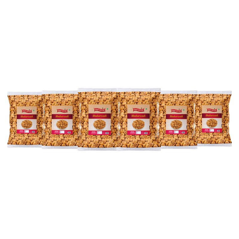 Image of OKHLI MUSAL BRAND Classic Rajasthani Rajwadi Tradition Bhakarwadi Mouth-watering Crunchy, Light and Flavourful Snack| Marwar Bhakarwadi Bikaneri| Tea Chai Party Snack Namkeen Savoury Snack-1Kg*6Pack