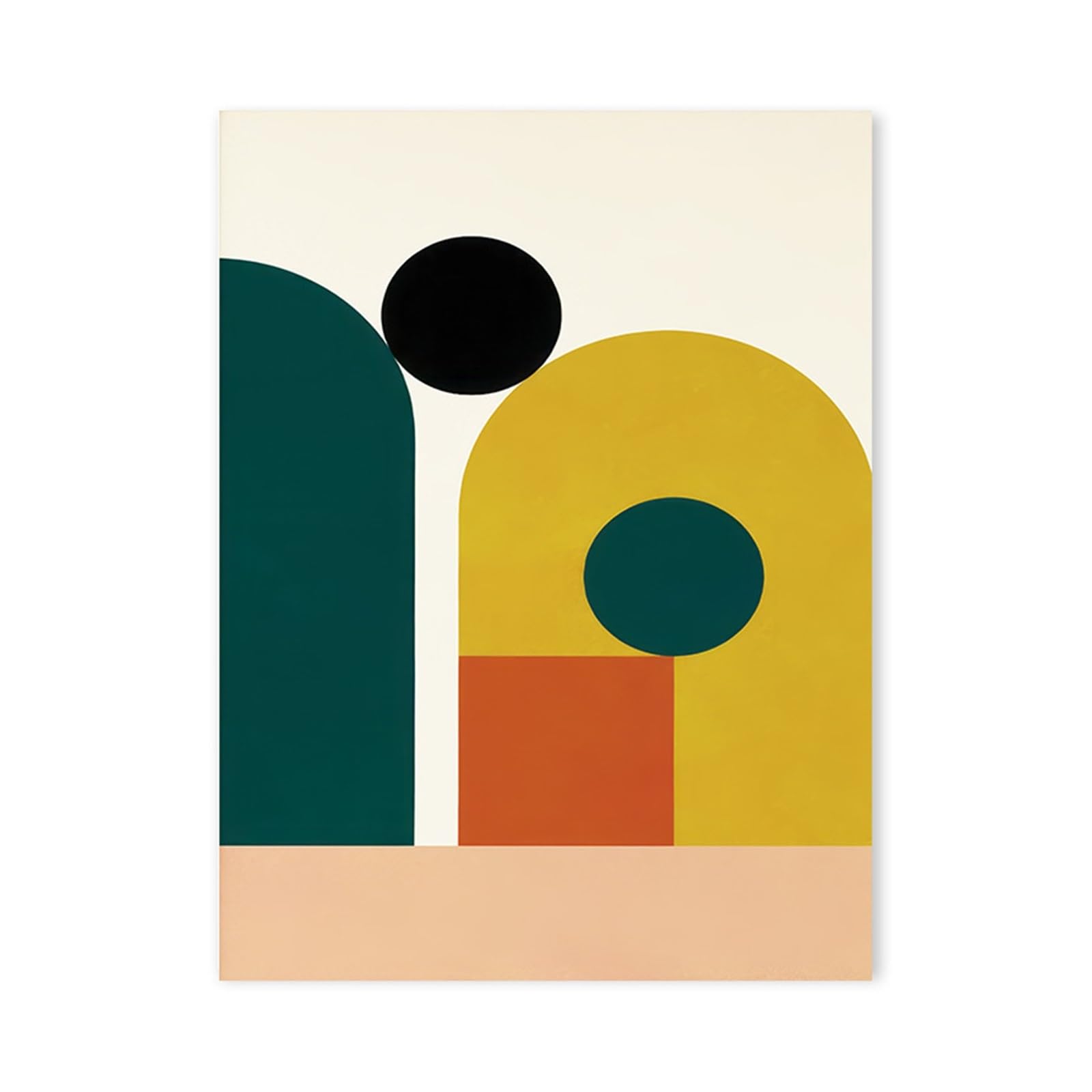 Lienzo de bloque abstracto que aporta elegancia y estilo de galería a tu casa