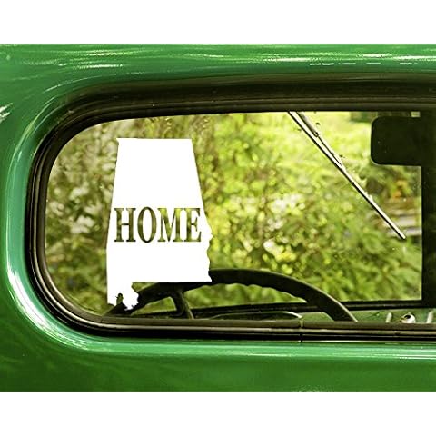 The Decal And Sticker Mafia 2 ALABAMA HOME STATE MAP Stickers Decals White Die Cut For Window Car Jeep 4x4 Truck Laptop Bumper Rv Cover