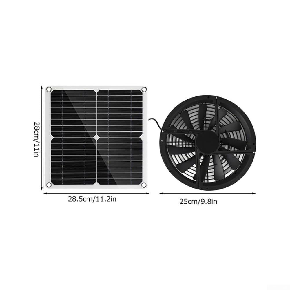 Kit ventilateur panneau solaire 12W 12V pour évents de toit poulailler serre