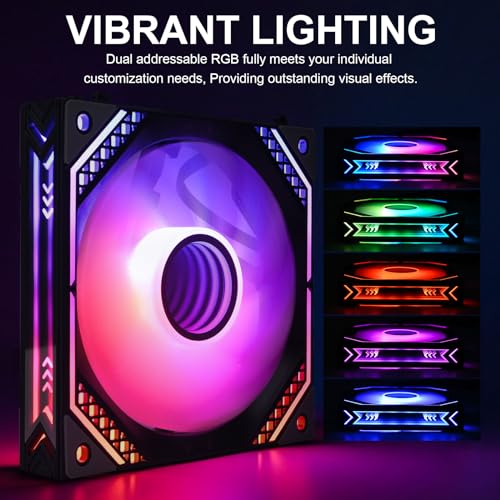 DS 120 Wireless Assembled Case Fans, 120MM LED Fans compatible with ASUS AURA - Image 3