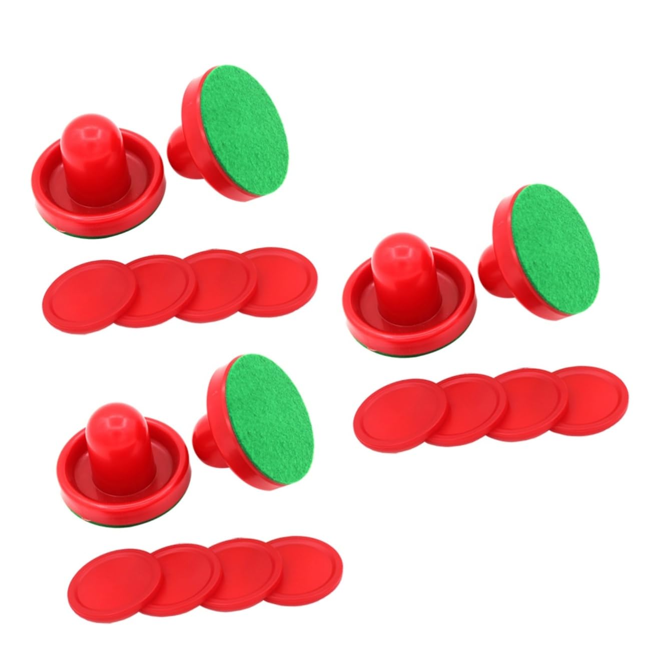 UPKOCH 3 Set Accessori Per Hockey Partita Di Hockey Disco Di Hockey Tavolo Da Air Hockey Disco Da Air Hockey Sostituzione Dei Paddle Delle Maniglie Da Hockey Rosso 8 Pezzi*3