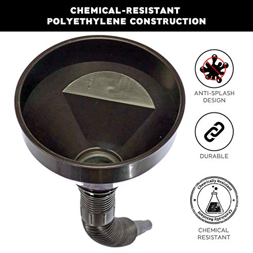 Famon Fuel Funnel Automotive Wide Mouth With Handle, Plastic Flexible Funnel For Car Petrol, Diesel, Coolant, Oil Water Refueling Funnel #TOP1