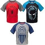 Marvel Avengers Iron Man Black Panther Thor - Camiseta gráfica de rendimiento (3 unidades),5