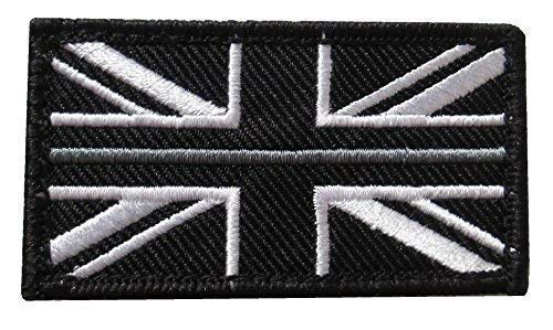 Thin Silver Line HM Prison Service Union Jack Badge Patch TRF HMP Hook & Loop (Large)