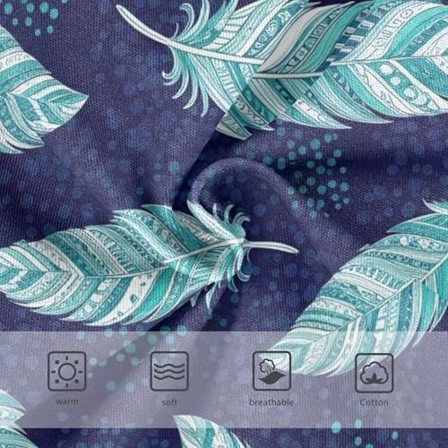 Toddler Underwear Floral 2t Cotton Girl Panties Cute Flower Briefs Underpants Tribal Green Feathers Blue Spots3