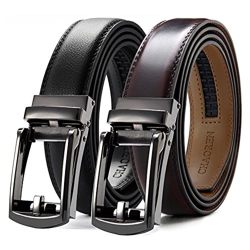 二本セット ベルト メンズ ビジネス 3cm細幅 オートロック式ト