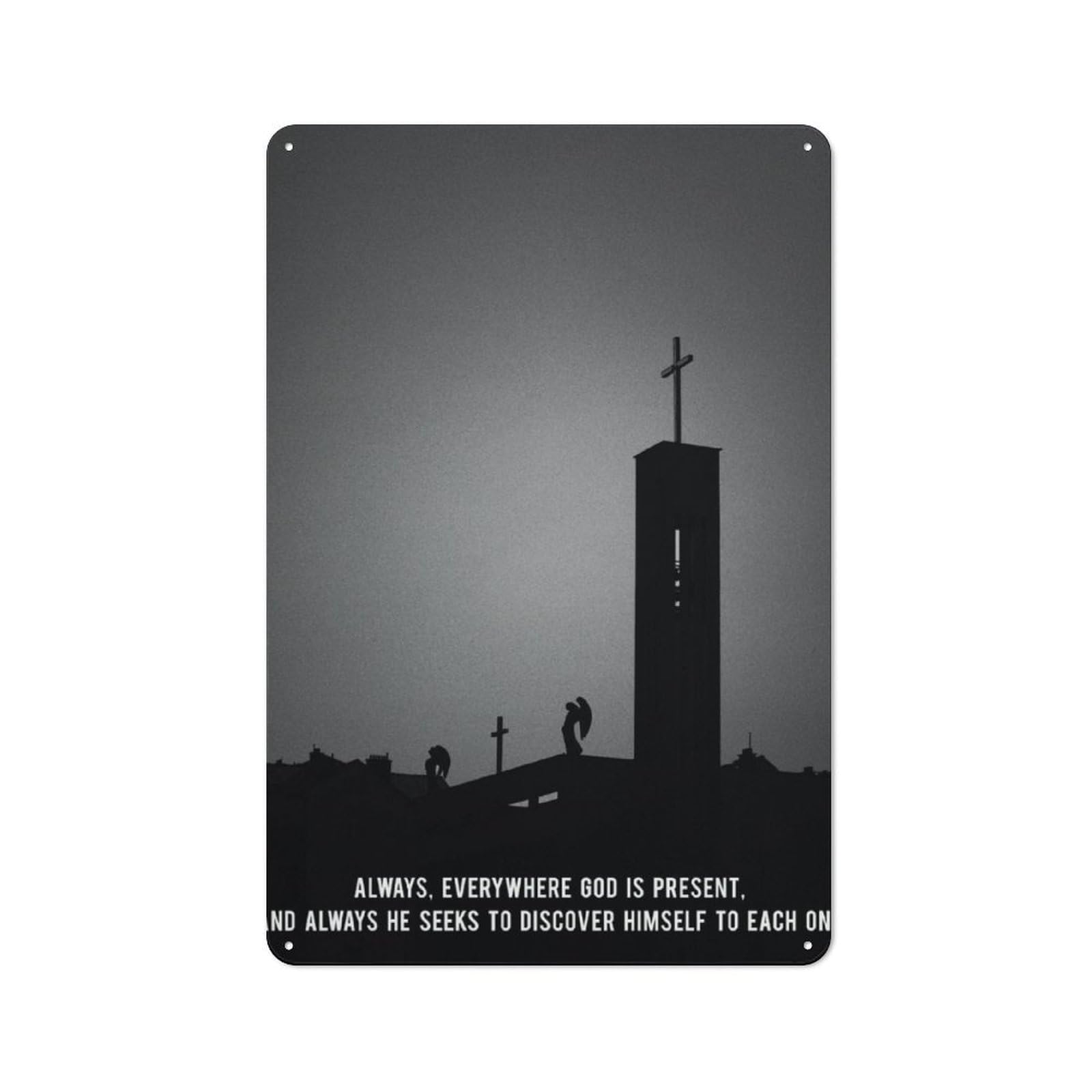 Junmoney Christ Quote To Remember 2 Rustic Tin Wall Plaque 30X20cm For Guest Room Or Hallway, For Garage, Workshop And Man Cave Decoration