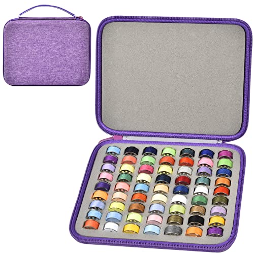 Encuentra reviews de Mueble maquina coser que Puedes comprar On-line. 31 63 ranuras para bocinas – Organizador de hilos de bocinas – Caja de bocinas compatible con Brother para cantante Babylock para Janome para máquina de coser Kenmore (morado)