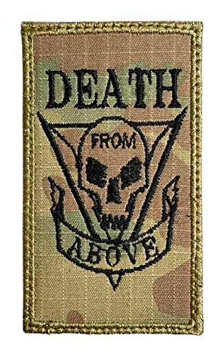 Almost SGT Starship Troopers Death from Above Patch Multicam OCP - Funny Tactical Morale Embroidered Patch Hook Fastener Backing