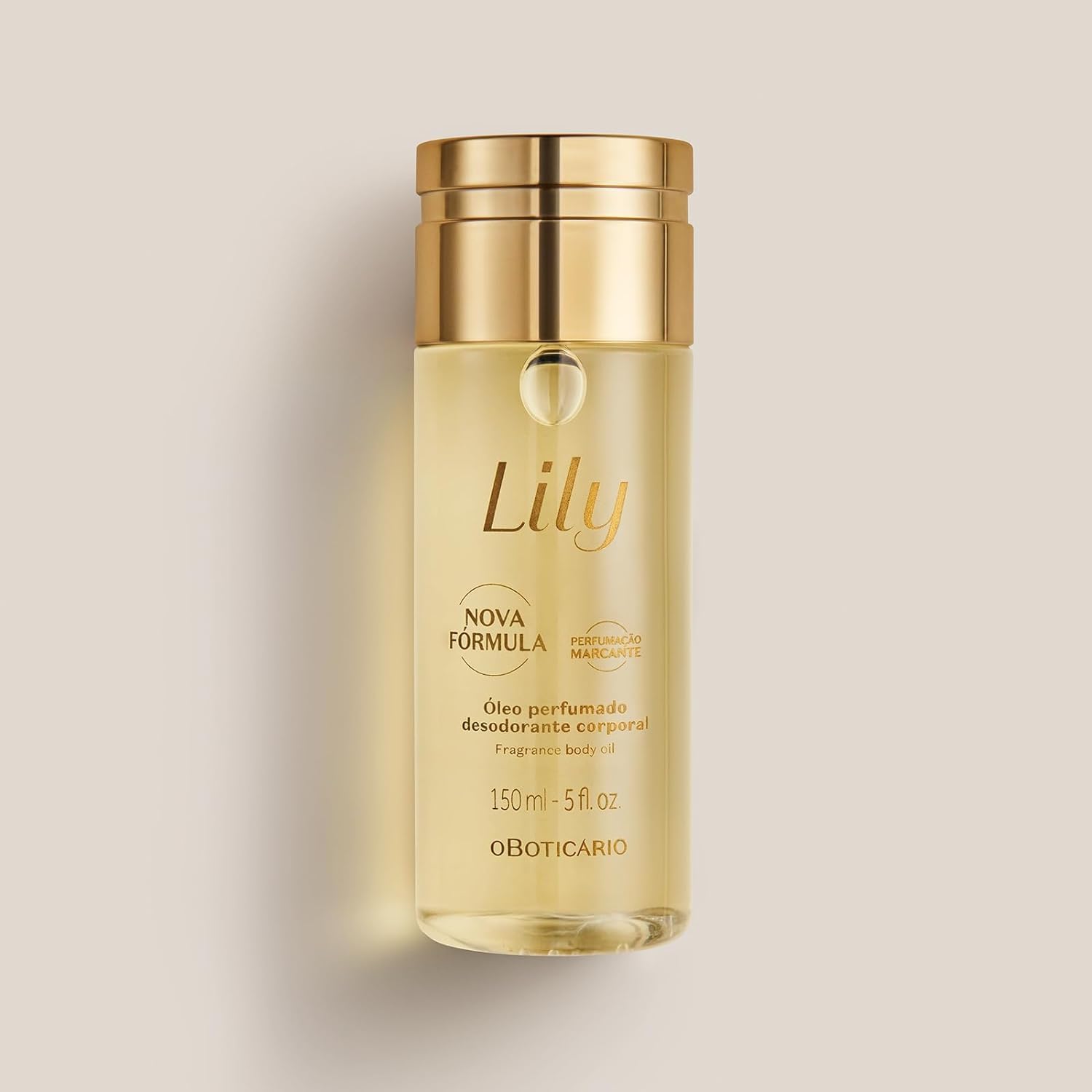 O Boticário Lily - Set regalo per la cura della pelle con 2 prodotti: crema corpo profumata satinata 250 g e olio per il corpo profumato 150 ml